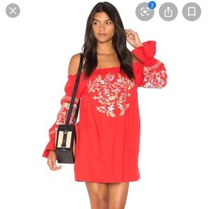 Free People embroidered Fleur Du Jour Minj Dress